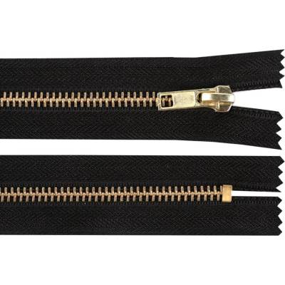 Kovový zip No 5 délka 14 cm (jeansový) - černá