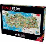 Anatolian Пъзел Anatolian от 1500 части - Карта на Турция (P3793)