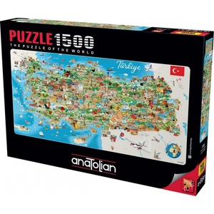 Anatolian Пъзел Anatolian от 1500 части - Карта на Турция (P3793)