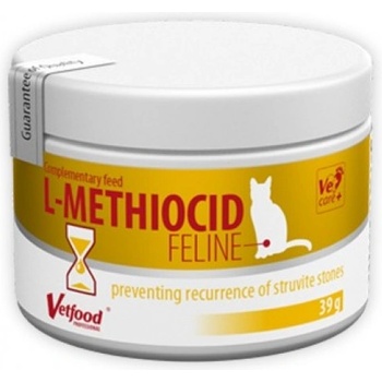 VetFood L-Methiocid feline - за профилактика и лечение при заболявания на пикочните пътища при котки, 39 гр - Полша