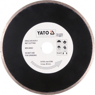 Yato Kotouč řezný diamantový 200 x 25,4 x 2,2 mm YT-6017
