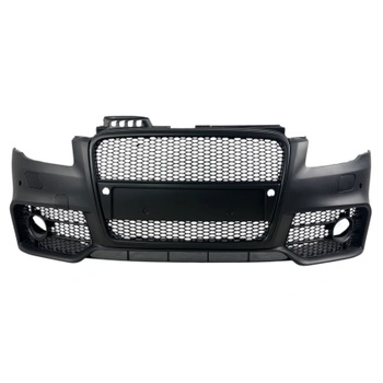 Предна броня за Audi A4 B7 8E (2004-2008) - S-Line Design с черна решетка с отвори за парктроник