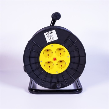 TOO CRB-4250 4 гнезда 25 метра 3x1.5mm2 черен кабелен барабан (CRB-4250)