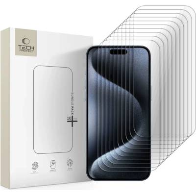 Tech-Protect bundle 10-pack iphone 15 pro max ПРОЗРАЧНО (5906302335718)