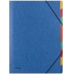 DONAU Folder with elastic band DONAU, pretzel, A4, 9 cover, blue