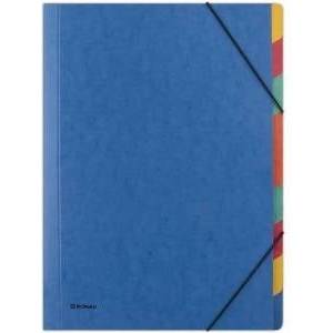 DONAU Folder with elastic band DONAU, pretzel, A4, 9 cover, blue