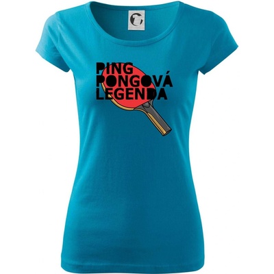 Ping Pongová legenda Pure dámske tričko Svetlý tyrkys