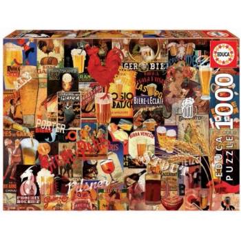 Image 1 of Educa Пъзел educa 17970 - 1000 части - Винтидж колаж от бири (edu17970)