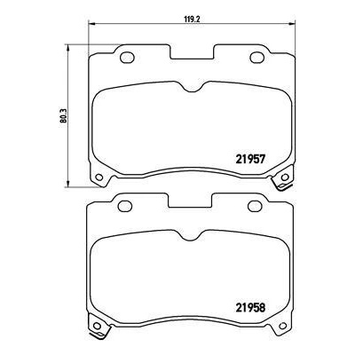 Sada brzdových platničiek kotúčovej brzdy BREMBO P 83 090