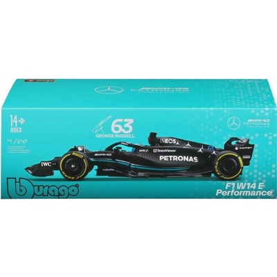 Bburago Mercedes-AMG Petronas W14 E NO63 Russel 1:18