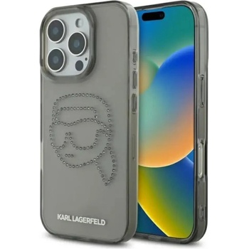 KARL LAGERFELD KLHCP16XHKHDCELK iPhone 16 Pro Max 6.9" черен/черен твърд калъф IML Rhinestones Karl Head (3666339352196)
