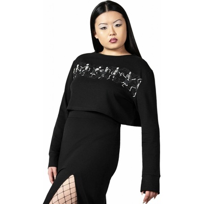 Killstar tričko La Danse Crop Čierna