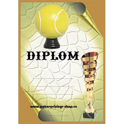 VIZINGR Tenis diplom A4 č.36