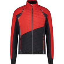 CMP pánska hybridná bunda MAN Jacket červená čierna