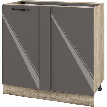 ИРИМ Долен ъглов кухненски шкаф Сити АРФ-Антрацит гланц-05-42 90 см