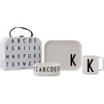 Design Letters Детски комплект за хранене от 3 части с калъф Classics K A-Z - Design Letters (20201500K)
