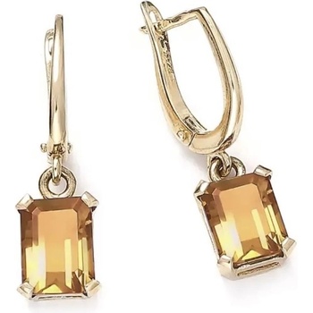 Blink-Blink náušnice zo žltého zlata s Citrínom 3470ZCiG