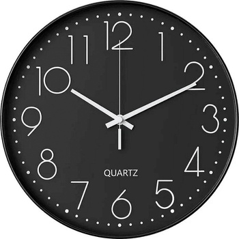 Image 1 of Стенен часовник Ø20 см. със сребърни цифри