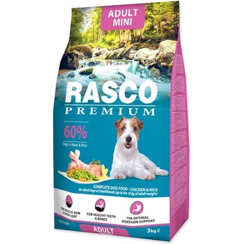 RASCO Premium Adult Mini kuře s rýží 3 kg