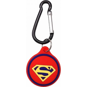 Loco Силиконов кейс с карабинер за Apple AirTag - Loco Cartoon Superman Apple AirTag Case (червен) (LOC014SUP)