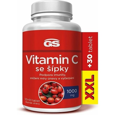 GS Vitamín C 1000 so šípkami XXL 120 + 30 tabliet