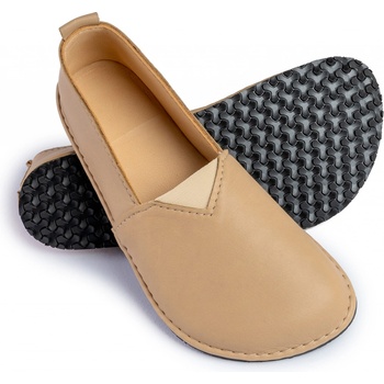 BotyLuks Barefoot mokasíny Fuego s gumičkou béžové