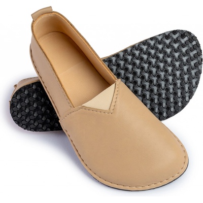 BotyLuks Barefoot mokasíny Fuego s gumičkou béžové