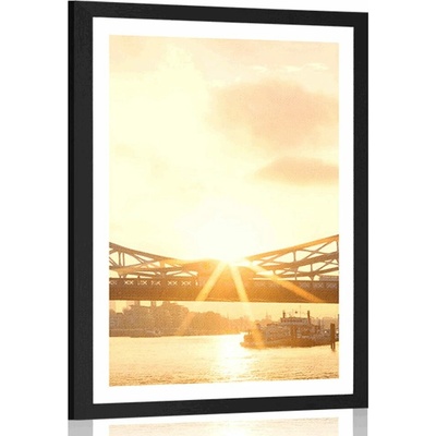 Plakát s paspartou Tower Bridge v Londýně - 40x60 no frame
