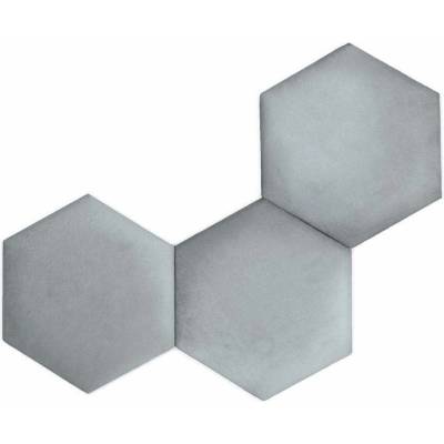 Čalouněný panel Hexagon - šedý S