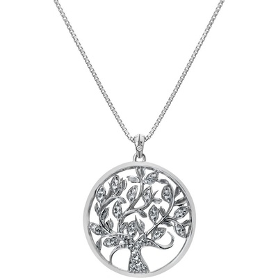Hot Diamonds Strieborný náhrdelník Strom života nurture DP864