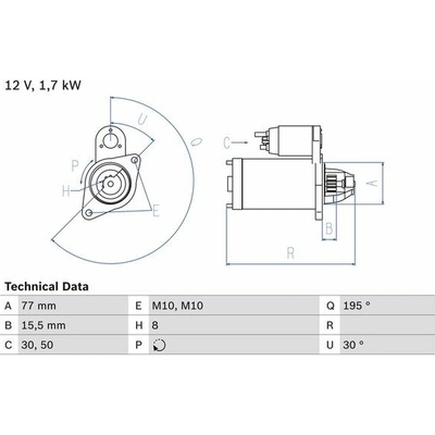 BOSCH Štartér 0 986 023 600