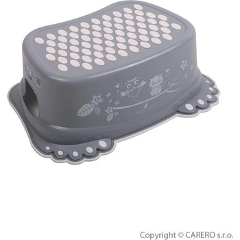 Tega Dětské protiskluzové stupátko do koupelny Sova šedé