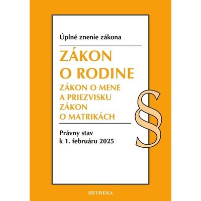 Zákon o rodine. 1. vyd., 2-2025