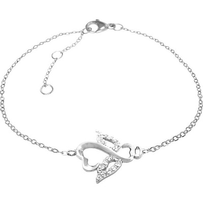 JSB Bijoux strieborný náramok Anjel s kryštálmi značky Swarovski 92500406cr
