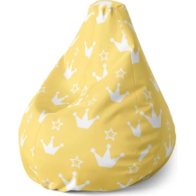Sablio Sedací vak Pear Princeznovské korunky 70 x 95 x 15 cm