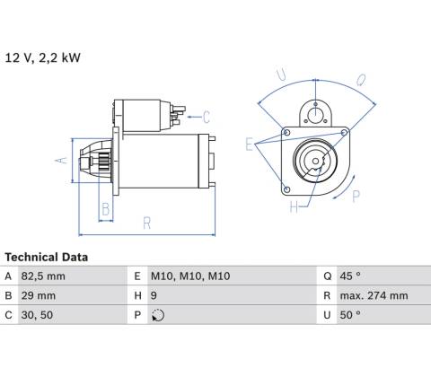 BOSCH Štartér 0986015930