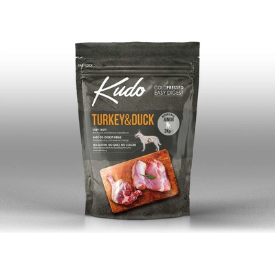 Kudo Low Grain Turkey/Duck Medium&Maxi Junior - Балансирана суха храна за подрастващи кучета от средни и едри породи с пуешко и патешко месо, 3 кг