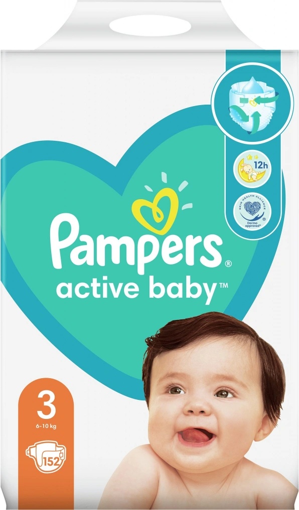 Pampers active baby hot sale dry 3 152