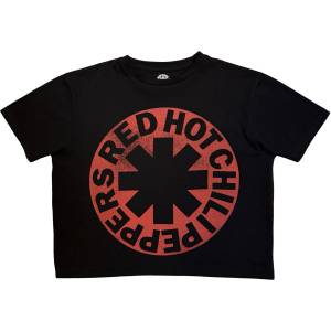 Red Hot Chili Peppers Asterisk Circle Crop Top Black L Дамски (RHCPCT27LB03)