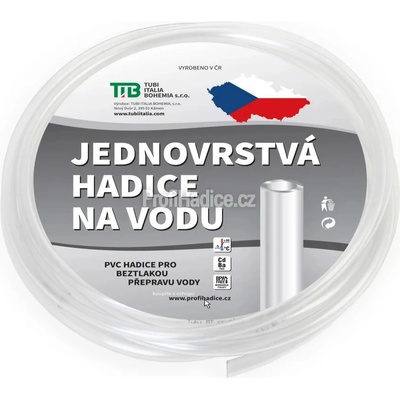 TUBI průhledná jednovrstvá hadice 8x10mm - 200m