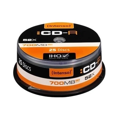 Intenso CD-R 700MB 52x, krabička, 25ks (1001124)