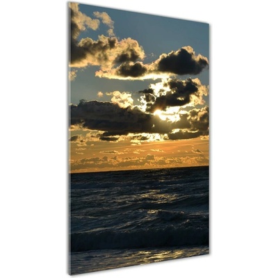 Vertikálny foto obraz sklenený Západ slnka mora 50x100 cm