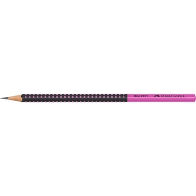 Faber-Castell Grip 2001 триъгълен двуцветен черен/розов графитен молив HB FC517011 (FC517011)