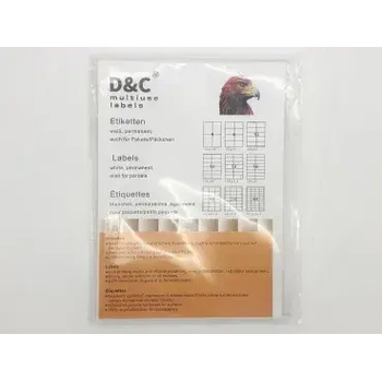 D&C Самозалепващи етикети A4 / 70 x 37 мм / 24 бр