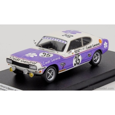 Trofeu Ford england Capri 3000 Glx N 35 24h Spa 1973 Francois Goldstein Claude De Wael Fialová Bílá 1:43