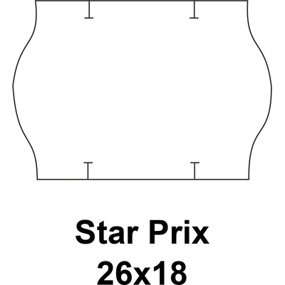 Cenovkové etikety Start Prix 26x18 biele