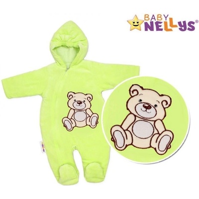 Baby Nellys Kombinézka/overálek Medvídek TEDDY zelená Baby Nellys