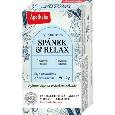 APOTHEKE Čaj Spánek a relax Farmaceutická fakulta 20 x 2 g