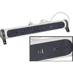 Legrand РАЗКЛОНИТЕЛ 5х ШУКО+usb a+c КАБЕЛ 1, 5м С ЗАЩИТА legrand - БЯЛ/СИВ (3414971944428)