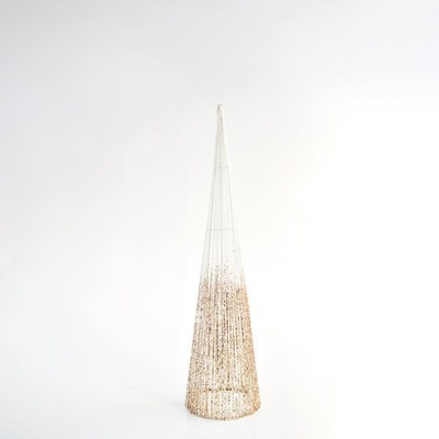 Eurolamp stromový kornout ozdoba bílé třpytky 20 x 80 cm 1 ks